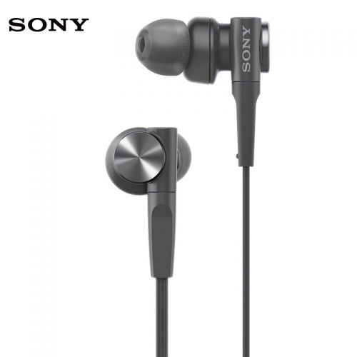 索尼（SONY） MDR-XB55AP/XB75AP耳機(jī)入耳式有線控帶麥重低音立體聲手機(jī)通話音樂(lè) MDR-XB55AP黑色